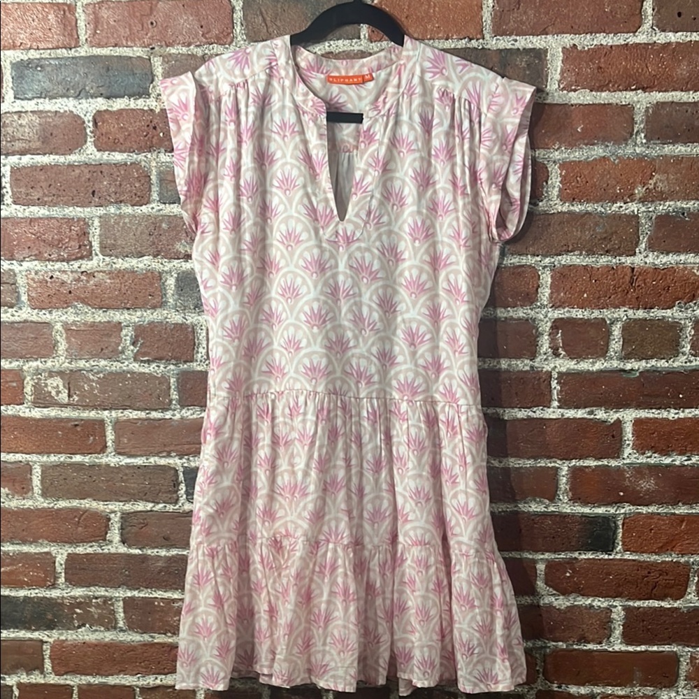 Oliphant Pink and White Patterned Dress